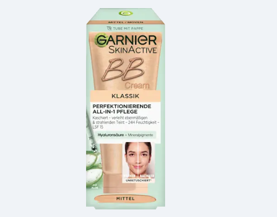 Garnier Skin Active BB Crème Soin Tout-en-1 Teinte Moyenne SPF 15, 50 ml